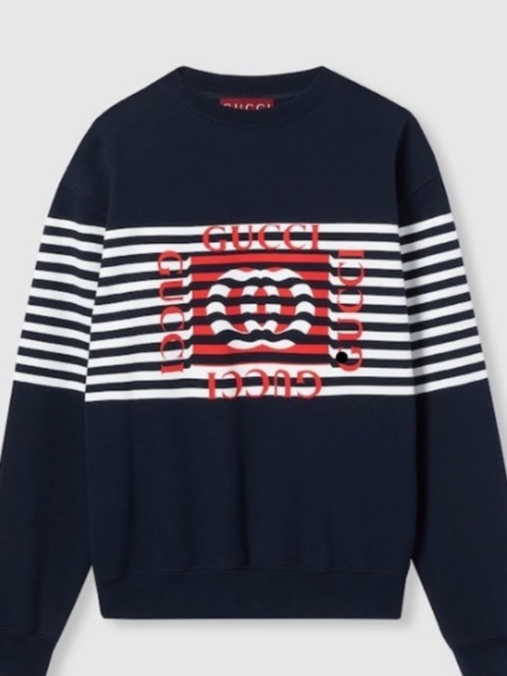 Men’s Gucci Navy Interlocking  G logo crewneck  sweatshirt. Size XXL.